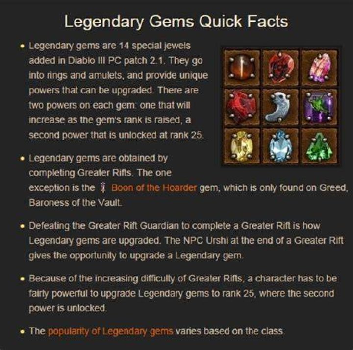 Diablo 3 how many legendary gems