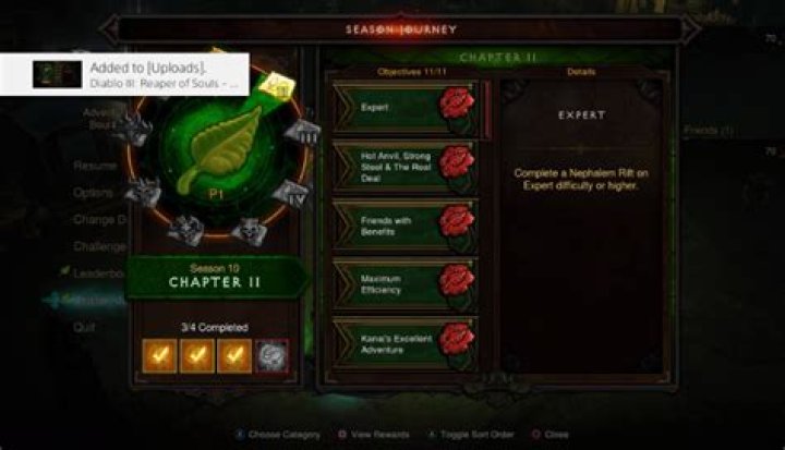 Diablo 3 how to claim season rewards