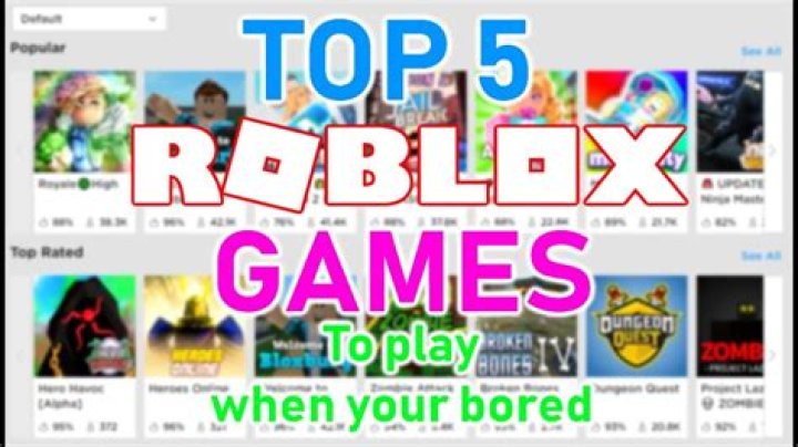Games to play on roblox when bored 2020
