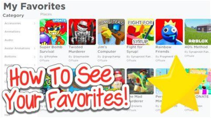 How do i go to my favorites on roblox