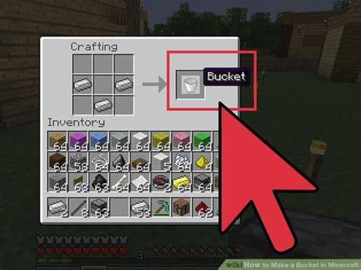 How do i make a bucket in minecraft