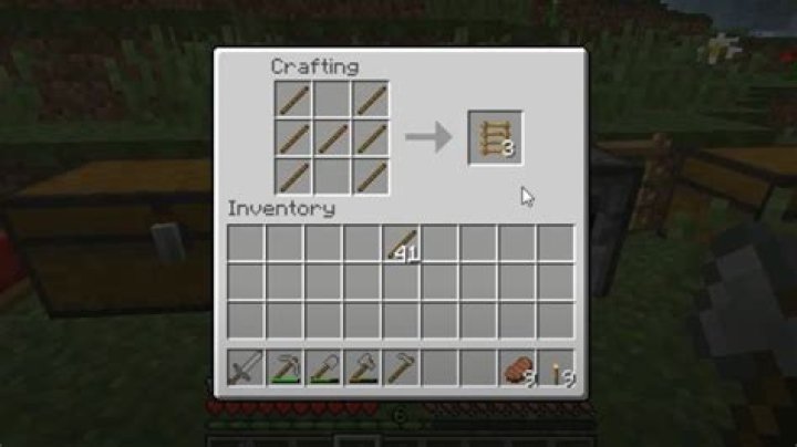 How do i make a ladder in minecraft