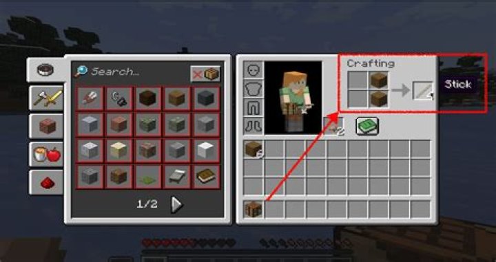 How do i make a stick in minecraft