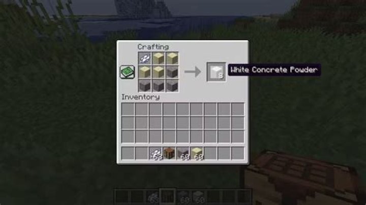 How do i make white concrete in minecraft