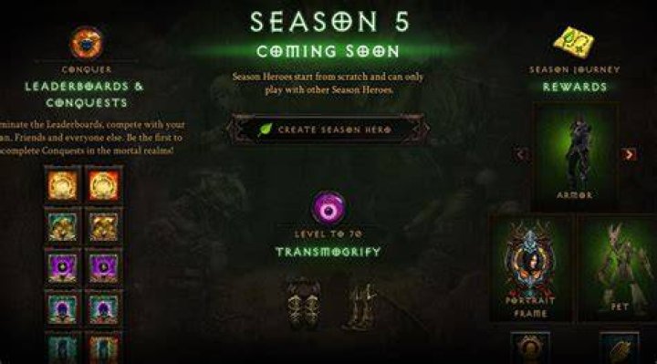 How do seasonal characters work diablo 3