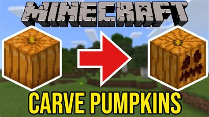 How do u carve a pumpkin in minecraft