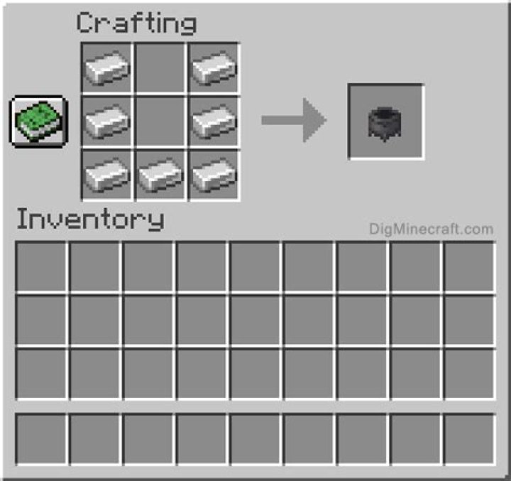How do u make a cauldron in minecraft
