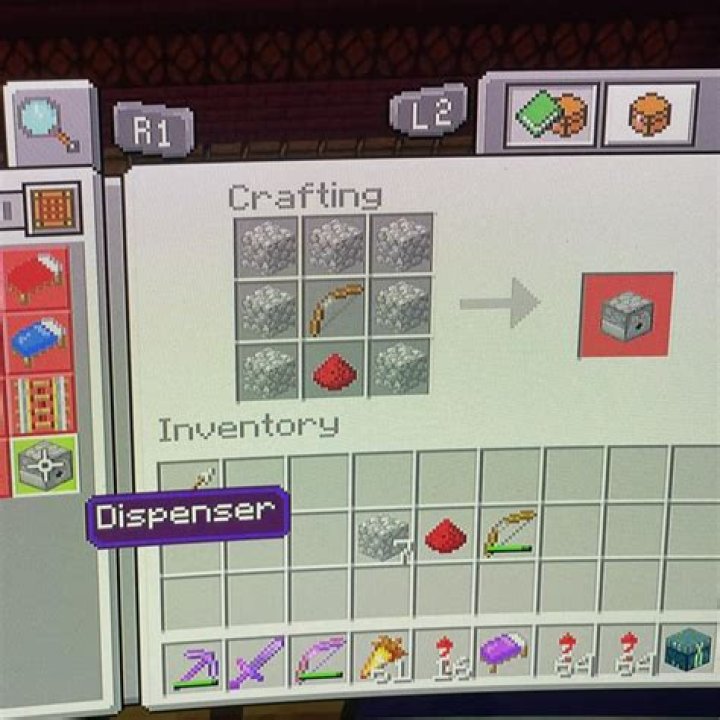 How do u make a dispenser in minecraft