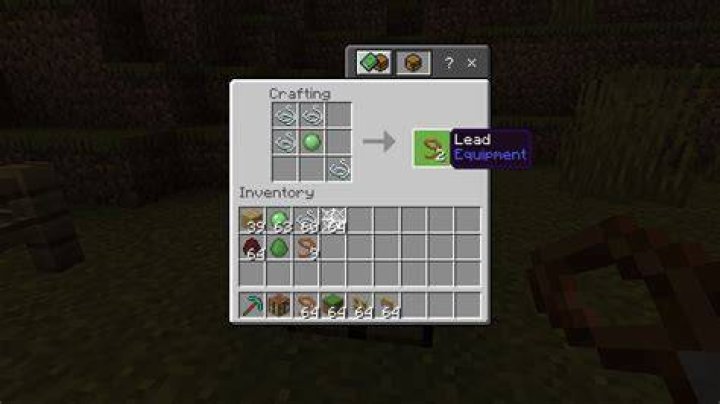 How do u make a lead in minecraft