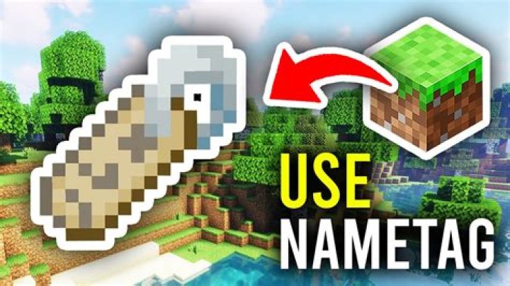 How do u use a nametag in minecraft