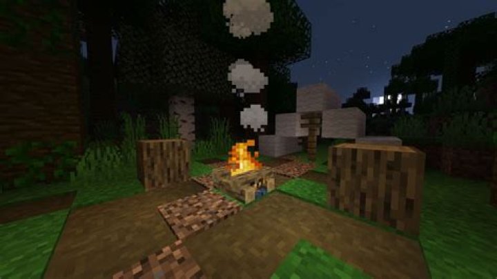 How do you build a campfire in minecraft
