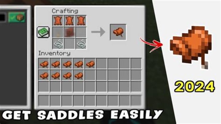 How do you build a saddle in minecraft