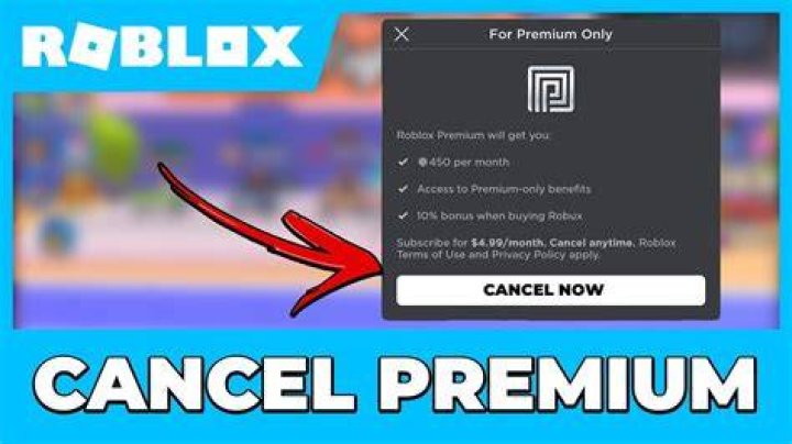 How do you cancel roblox premium