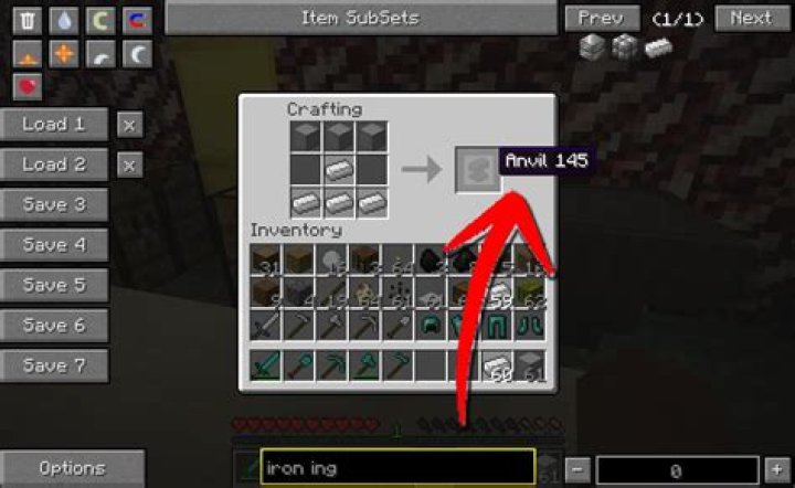 How do you craft a anvil in minecraft