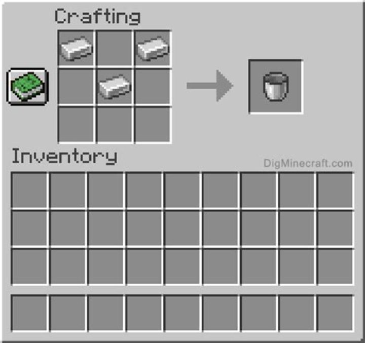 How do you craft a bucket in minecraft