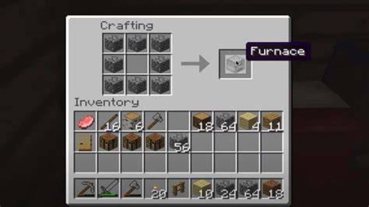 How do you craft a furnace in minecraft