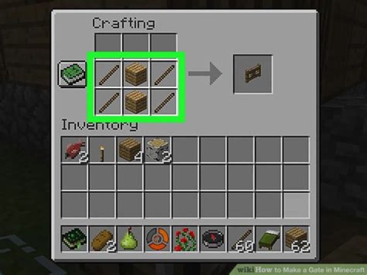 How do you craft a gate in minecraft