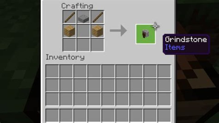 How do you craft a grindstone in minecraft