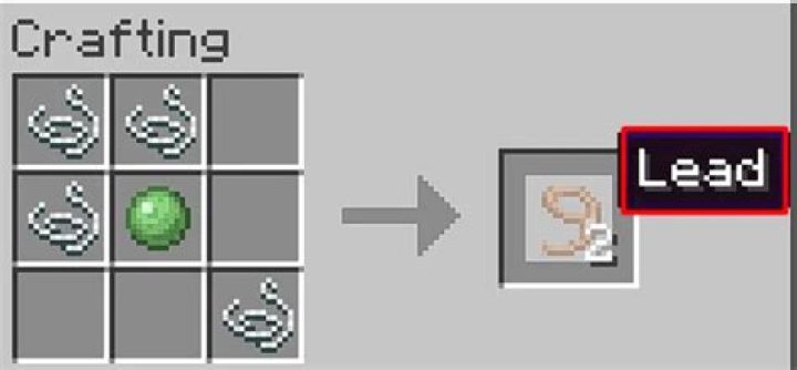 How do you craft a lead in minecraft
