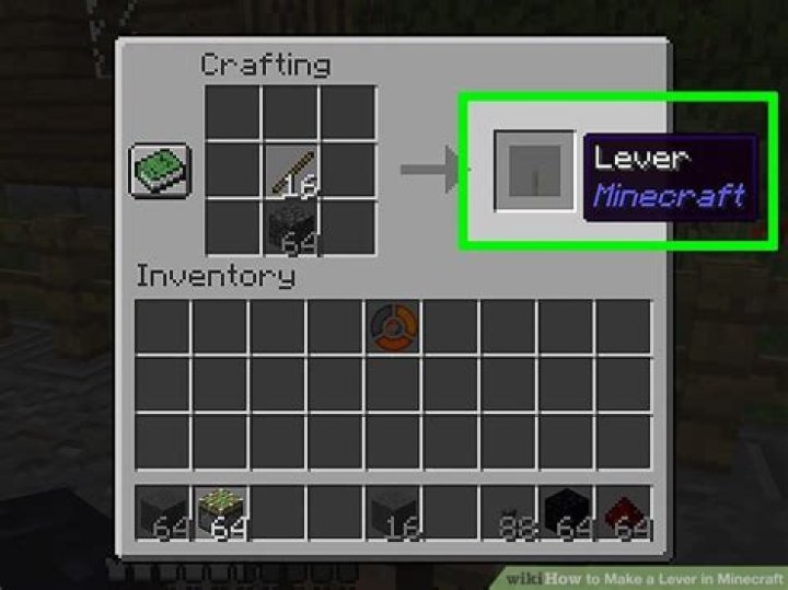 How do you craft a lever in minecraft