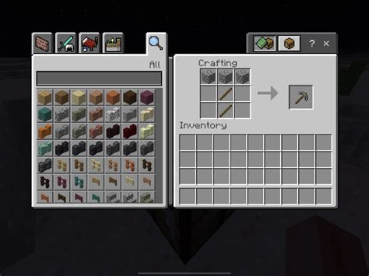 How do you craft a pickaxe in minecraft