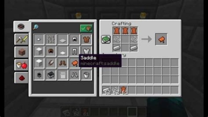 How do you craft a saddle in minecraft