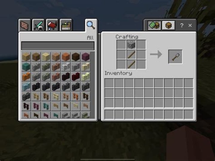 How do you craft a shovel in minecraft