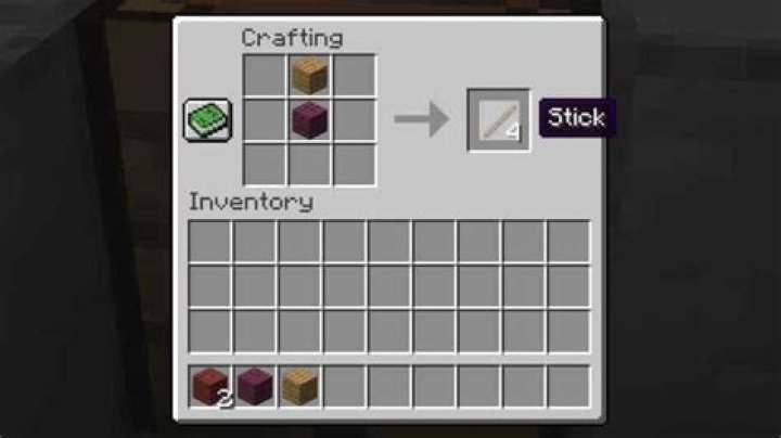 How do you craft a stick in minecraft