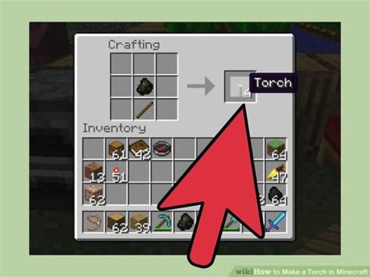 How do you craft a torch in minecraft