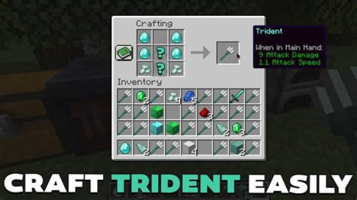 How do you craft a trident in minecraft