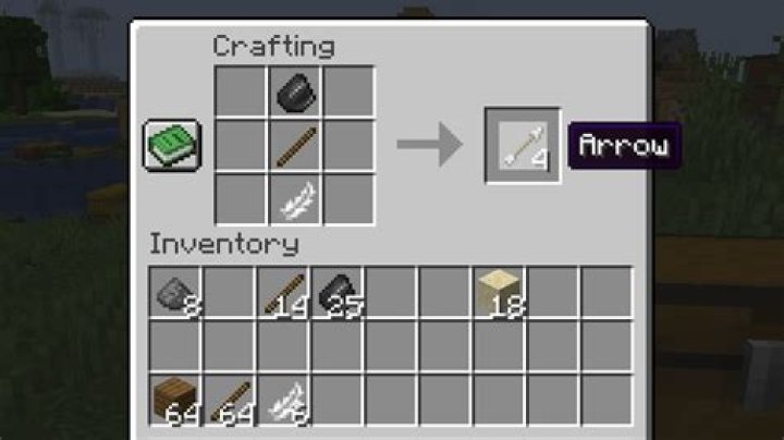 How do you craft an arrow in minecraft