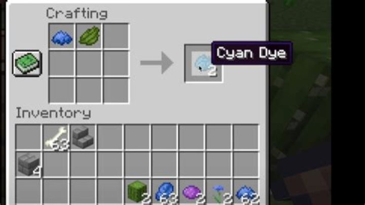 How do you get cyan dye in minecraft
