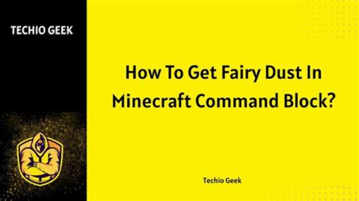 How do you get fairy dust in minecraft