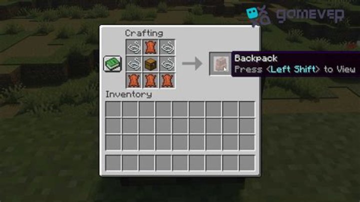 How do you make a backpack in minecraft