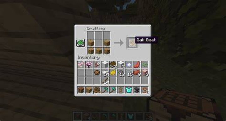 How do you make a boat in minecraft