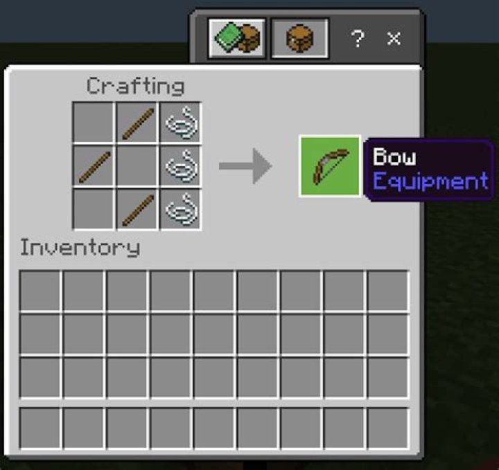 How do you make a bow in minecraft