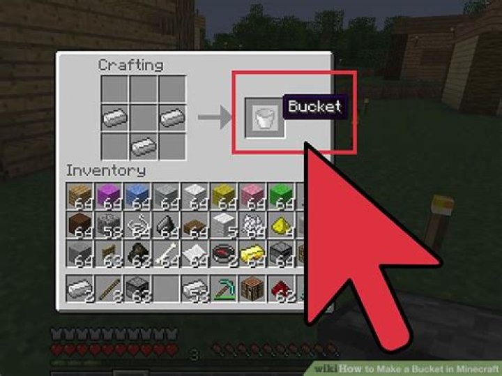 How do you make a bucket in minecraft