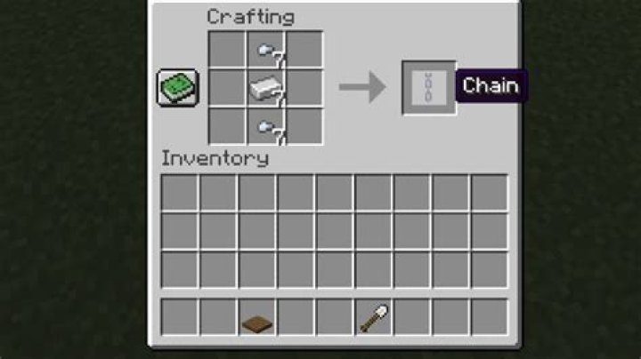 How do you make a chain in minecraft