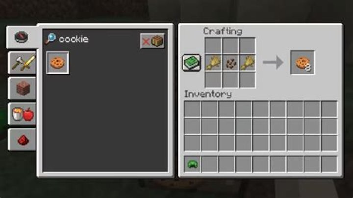 How do you make a cookie in minecraft