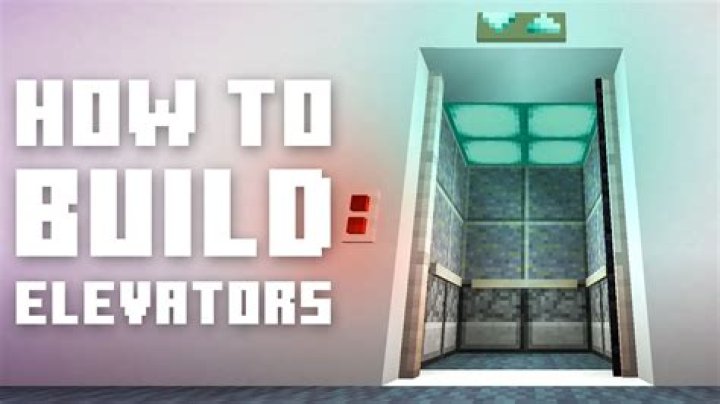 How do you make a elevator in minecraft