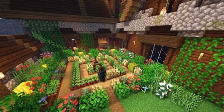 How do you make a garden in minecraft