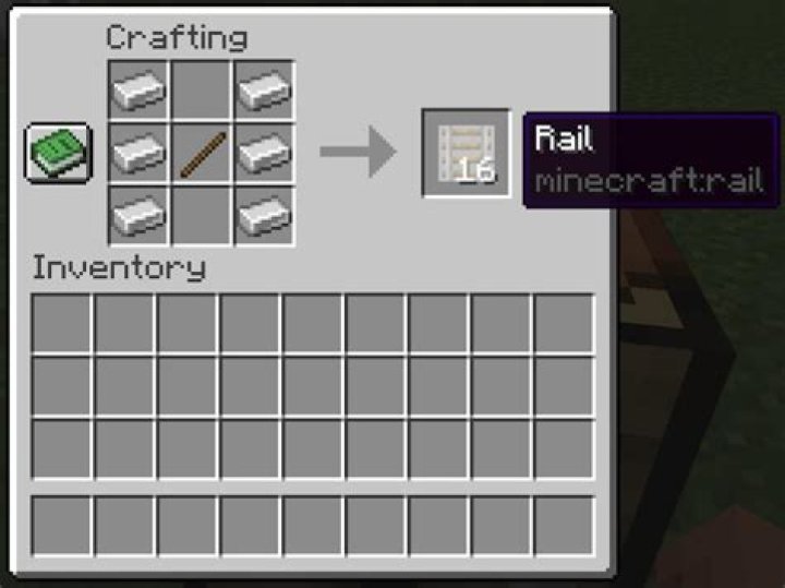 How do you make a rail in minecraft