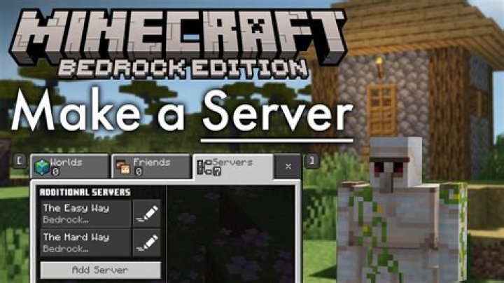 How do you make a server on minecraft