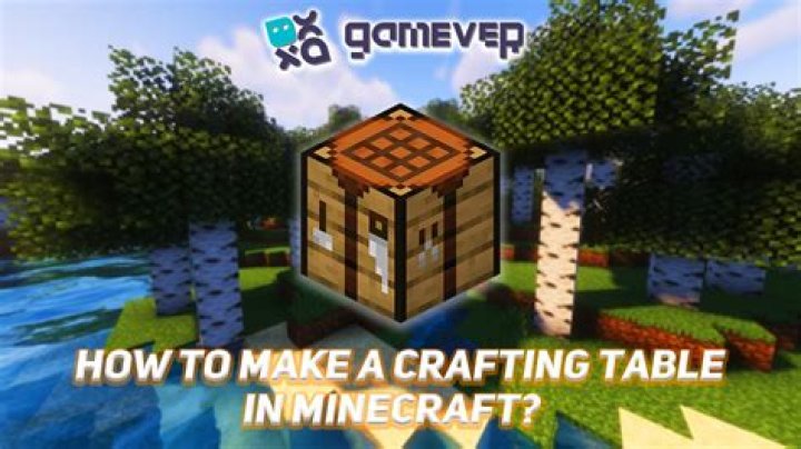 How do you make a table in minecraft