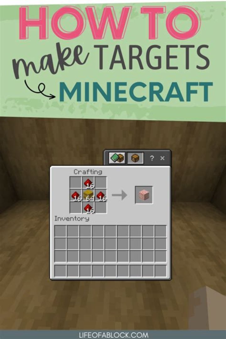 How do you make a target in minecraft