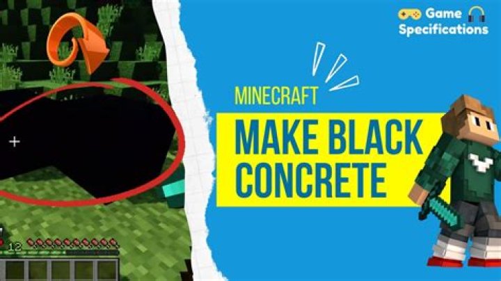 How do you make black concrete in minecraft