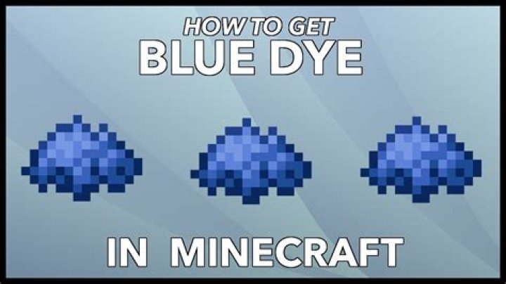 How do you make blue dye in minecraft