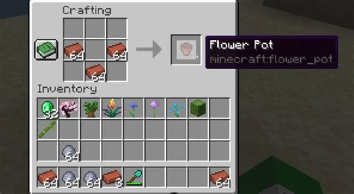 How do you make flower pots in minecraft