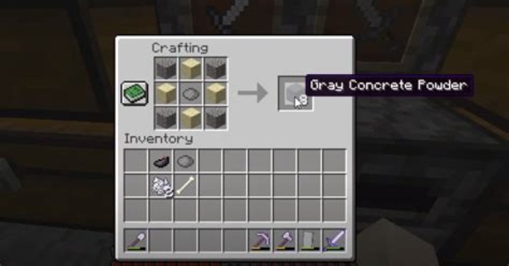 How do you make gray concrete in minecraft
