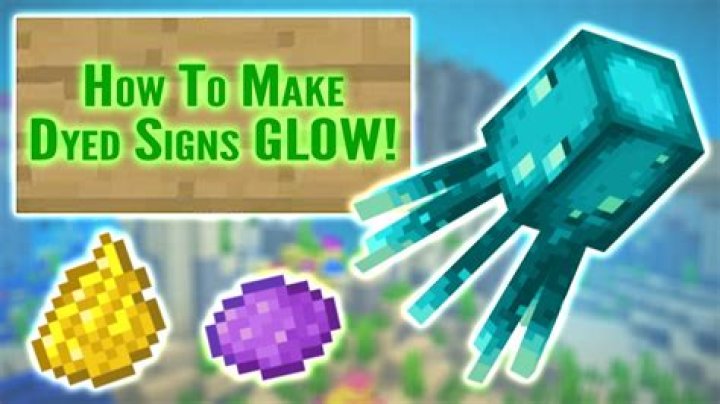 How do you make signs glow in minecraft